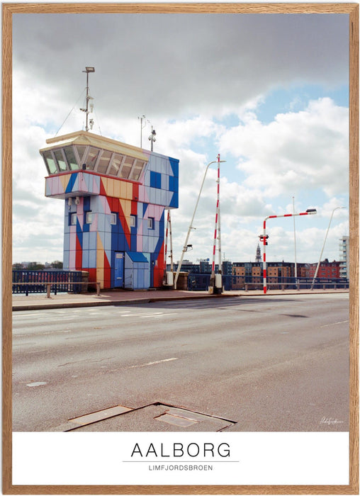 Aalborg Limfjordsbroen Analog-plakat