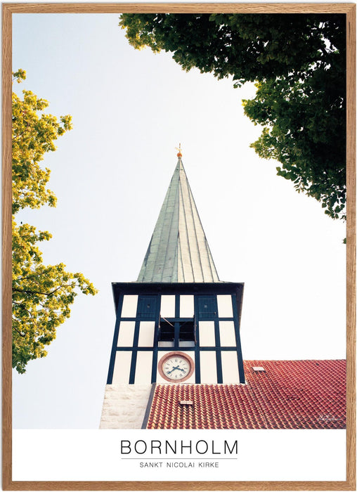 Bornholm Sankt Nicolai Kirke Analog-plakat