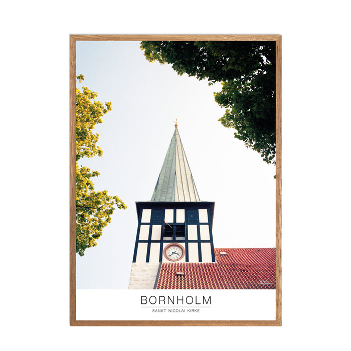 Bornholm Sankt Nicolai Kirke Analog-plakat
