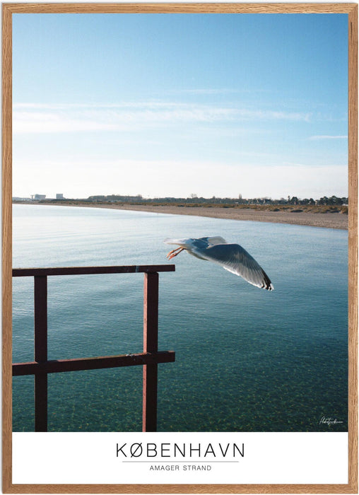 København Amager Strand Analog-plakat