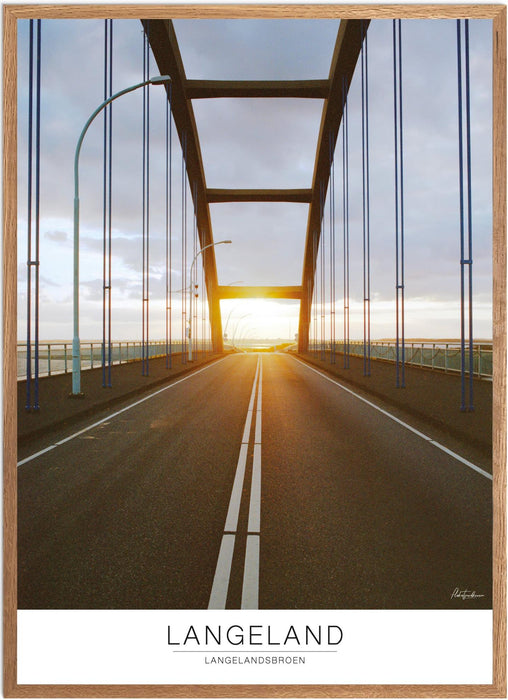 Langeland Langelandsbroen Analog-plakat