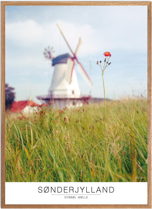 Sønderjylland Dybbøl Mølle Analog-plakat