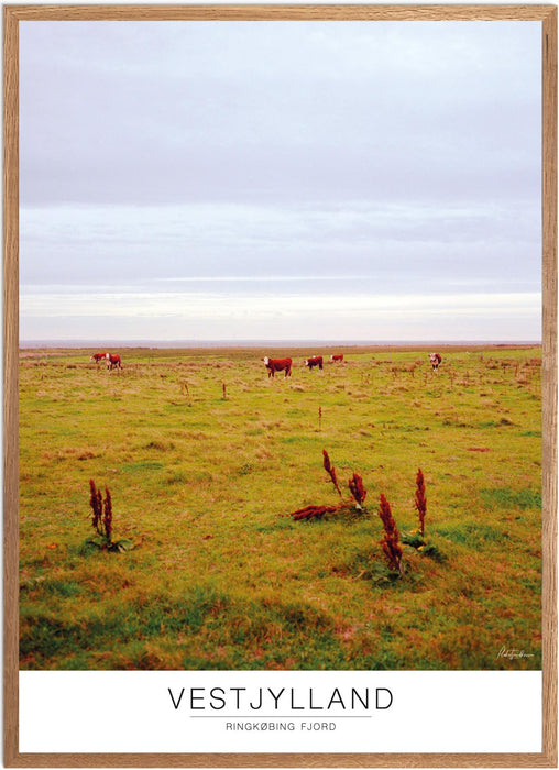 Vestjylland Ringkøbing Fjord Analog-plakat
